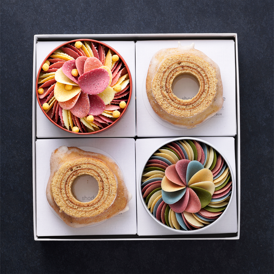 【ギフトセット】ペタル2種＆バウムクーヘンリュネット (カメリア)